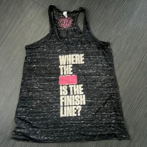 Where the f is the finish line tank top